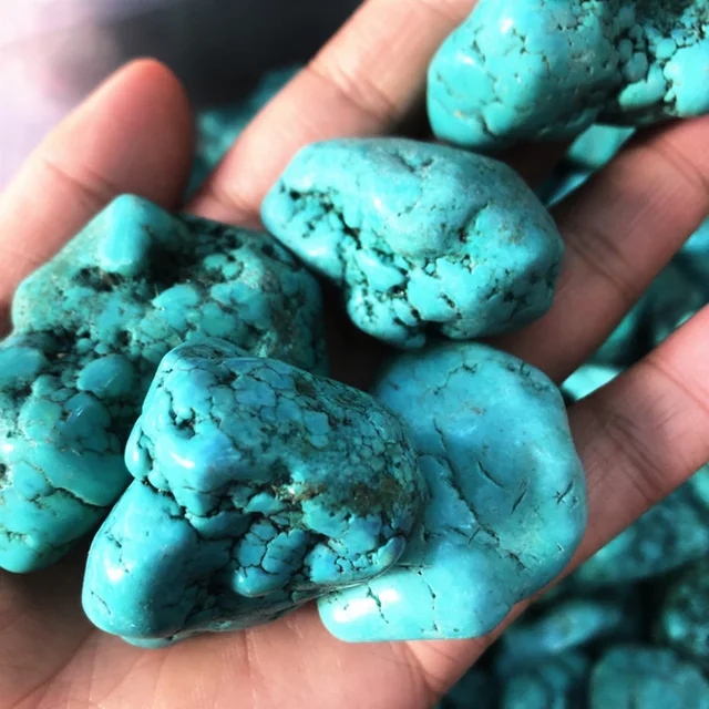 Szabálytalan Véletlenszerű Alak Durva Természetes Türkiz Drágakő Meditáció Reiki Kövek Feng Shui Energia Díszek Otthoni Szerencsés Ajándékokhoz - Image 4