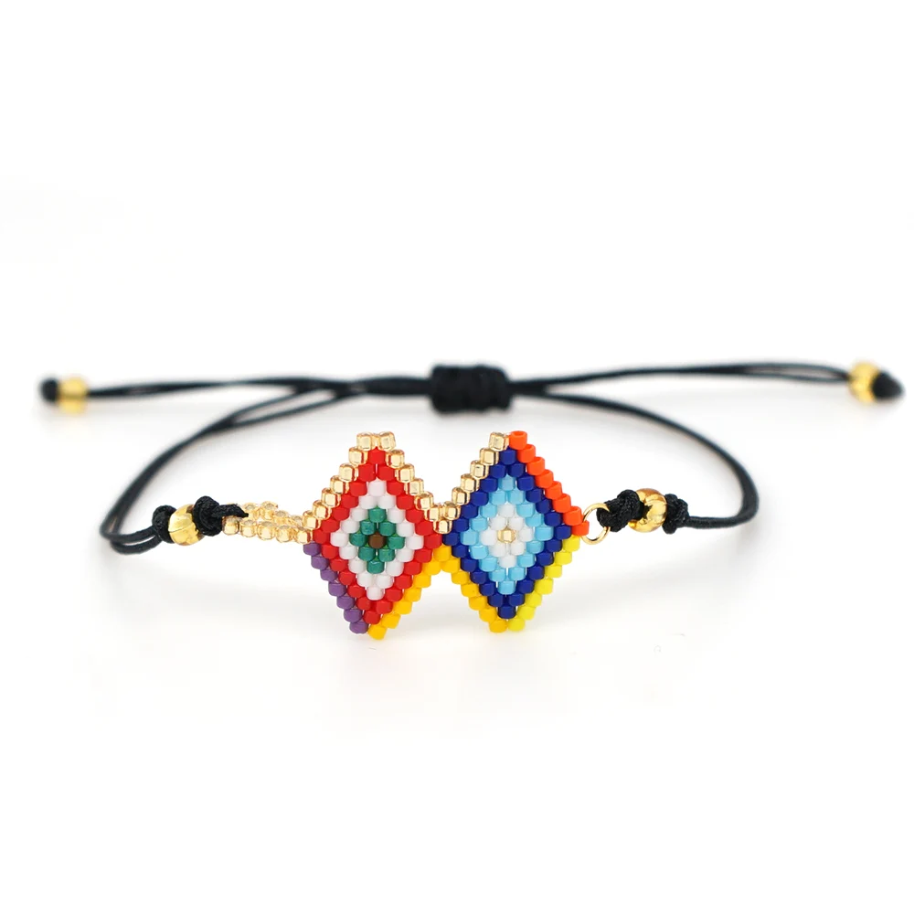 Go2boho богемные радужные браслеты MIYUKI сглаза браслет для женщин Pulseras Mujer ювелирные изделия Insta Мода Bijoux нарукавная повязка