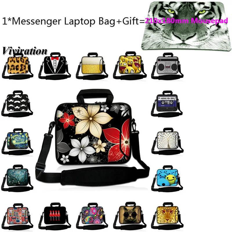 Для Dell XPS hp Envy 13 13,3 женская сумка для ноутбука 11,6 15 12 14 10 17 чехол-мессенджер для ноутбука с рукавом Chromebook сумка+ коврик для мыши