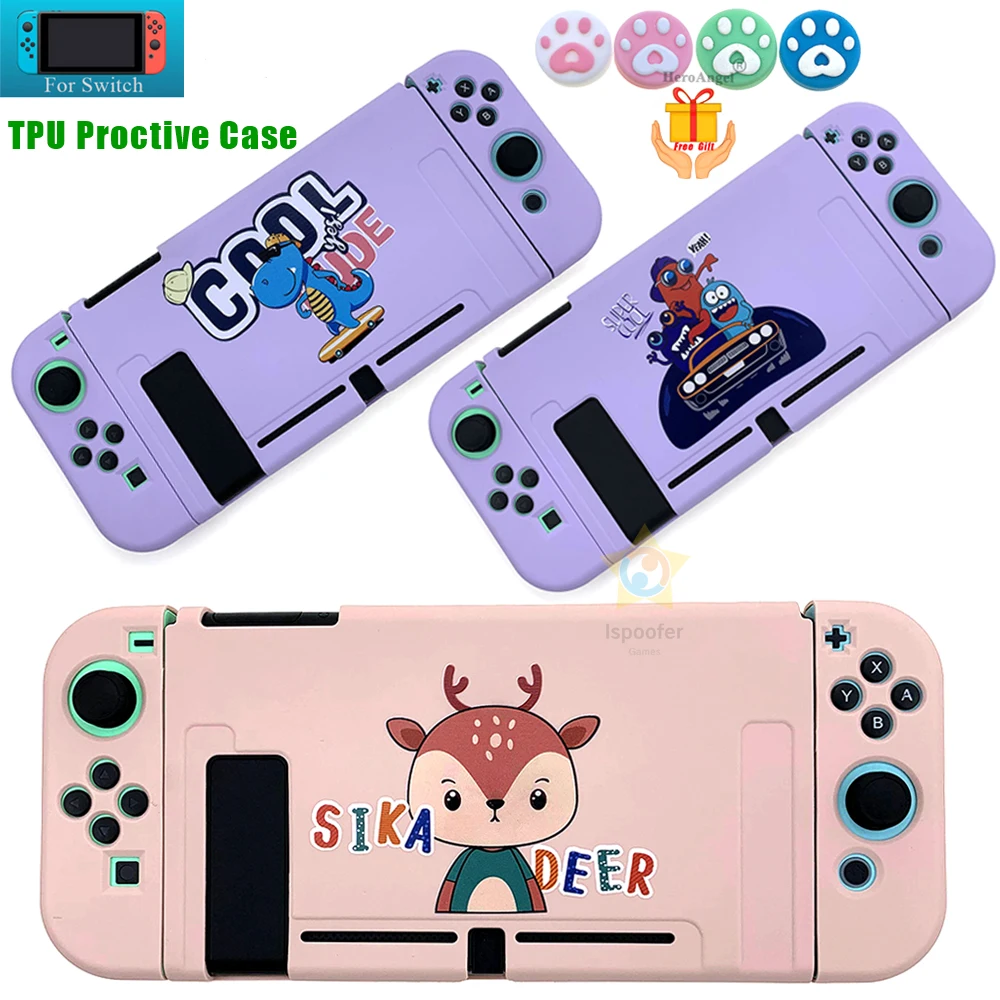 Защитный чехол из ТПУ для консоли Nintendo Switch NS NX цветная задняя крышка JoyCon Joy Con |