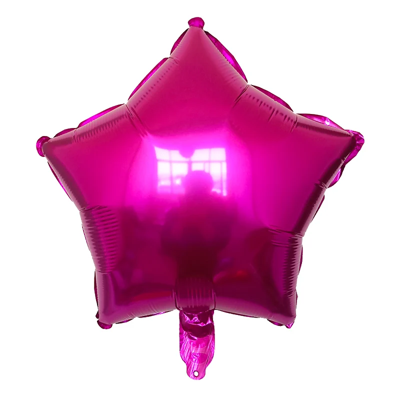 6 шт. детский душ Globos 18 дюймов Белый розовое золото Звездные гелиевые фольгированные шары день рождения девочки мальчика 1st вечерние Принадлежности Декор чистый цвет - Цвет: Бургундия