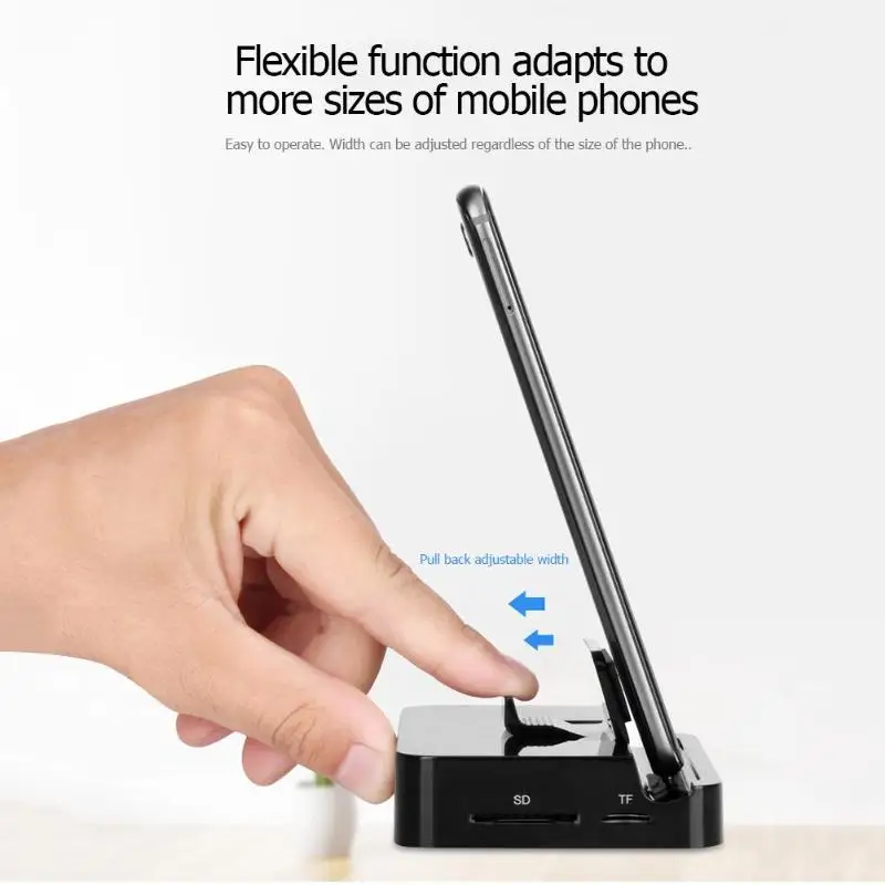 6 в 1 мульти порты type-C HDMI 2 USB3.0 карты памяти TF 4K концентратор USB-C адаптер ABS пластик черный тип-c концентратор высокого качества