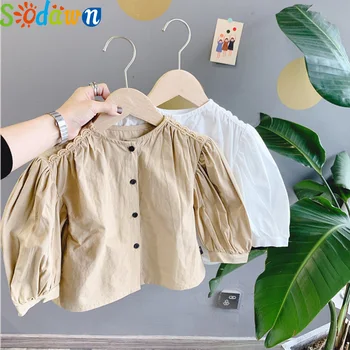 

Sodawn Girls Shirt 2020 New Autumn Kid Blouse Long Sleeve Kids Wear Girls Korean Style Toddler Children Clothes for 2-6Y