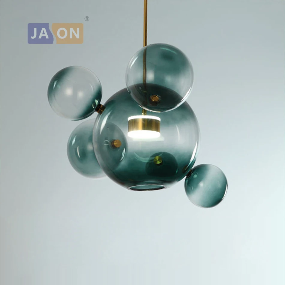 Светодиодный железные в стиле постмодерн стекло пузыри люстра освещение Lamparas де Techo подвесной светильник Lampen для столовой