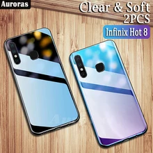 Auroras 2 шт. чехол для Infinix Hot 8 прозрачный мягкий чехол для телефона infinix hot 8 прозрачный 2 шт. чехол s