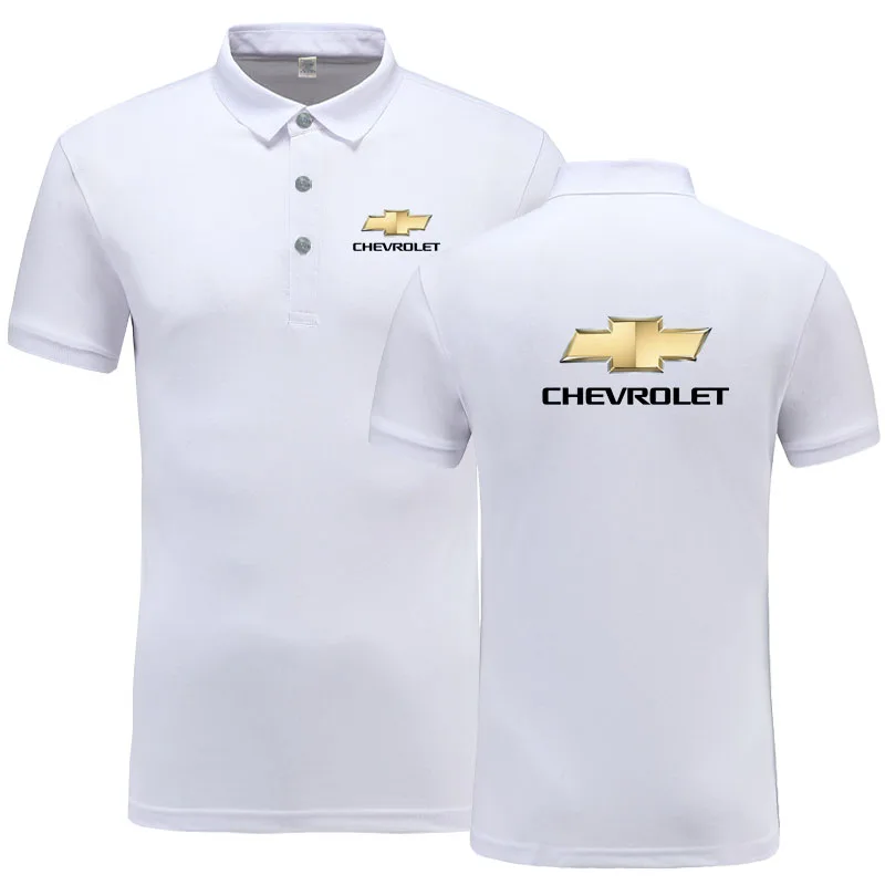 Новое поступление, Мужская рубашка поло Chevrolet, высокое качество, короткий рукав, майки, летние мужские рубашки поло