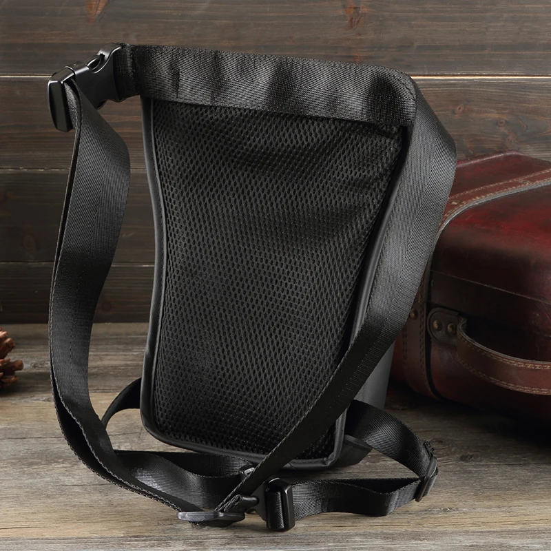 High Quality Men Drop Leg Bag Fanny Pack Motorcycle Riding Fashion Shoulder Cross Body Thigh Male Hip Belt Waist Bags