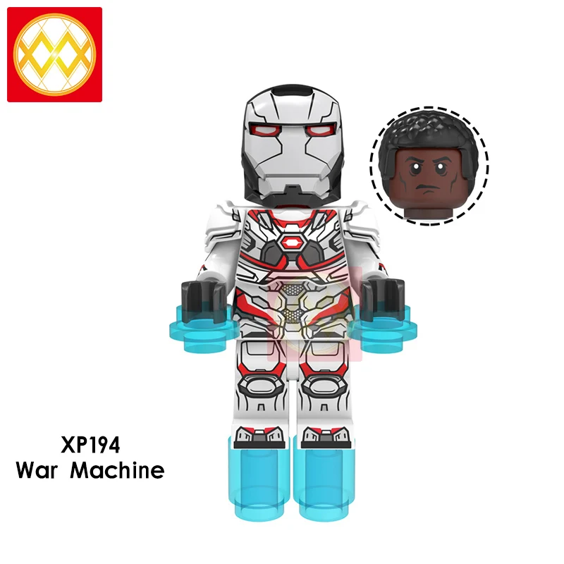 Одиночный Marvel Супер Герои ЖЕЛЕЗНЫЙ ЧЕЛОВЕК строительные блоки кирпичи Mark 6 MK 22 36 37 38 40 41 42 игрушки для детей модель подарок X0246 - Цвет: XP194-War Machine