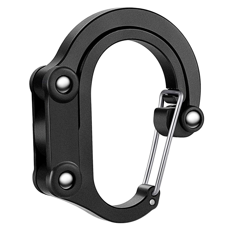 

Gear Clip Carabiner Rotating Hook Clip Non-Locking Strong Clips for Camping Fishing Hiking Travel Backpack Outdoor Aluminum D Ri