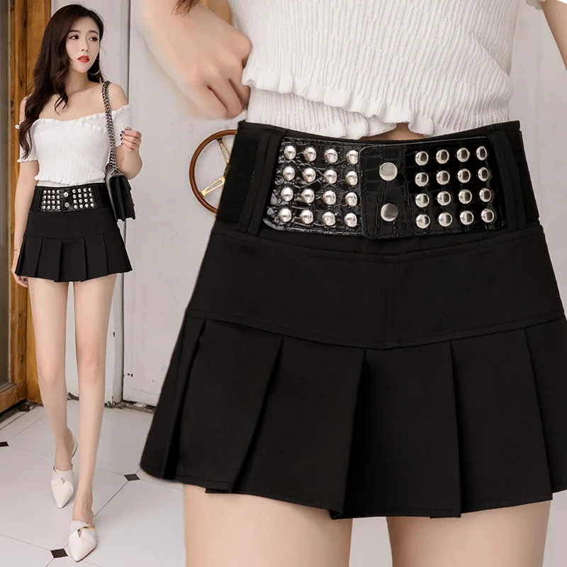 

2020 Summer Wear New Style Korean-style Fashion Slim Fit Miniskirt Nightclub Buttock Lifting High-waisted Elasticity Pleated Ski