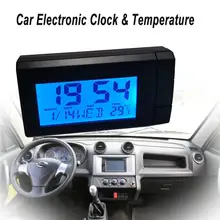 3in1 Auto Uhr Auto Quarzuhr KFZ Auto Innen & Außen Thermometer Platzieren