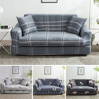 

Geometric Sofa Covers Universal L-shaped Couch Cover Elastic Force Sectional Slipcover Living Room Furniture Cover