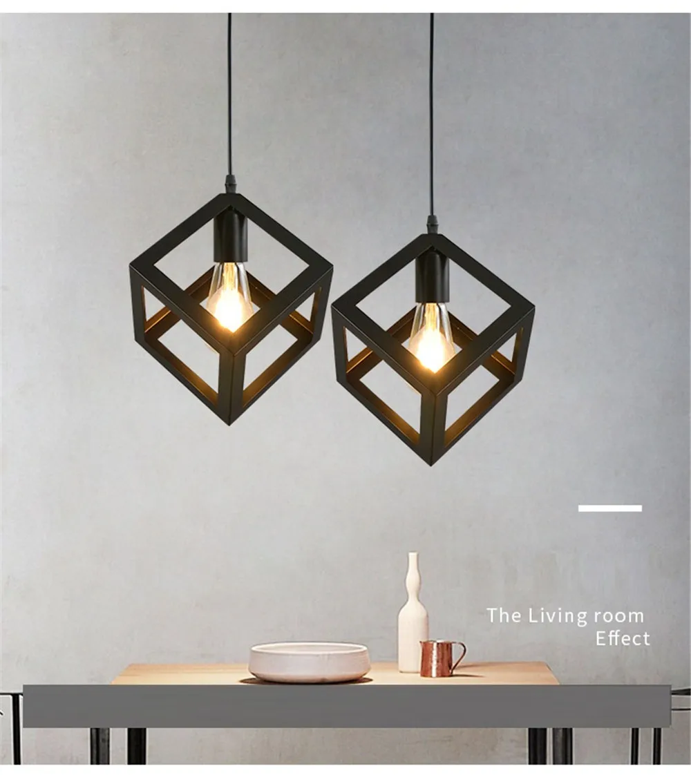 Retro Iron Pendant LIght LED Edison Industrial Wind Vintage Hanging Lamp Loft Decor Dining Room Lights Antique Home Lighting (15)