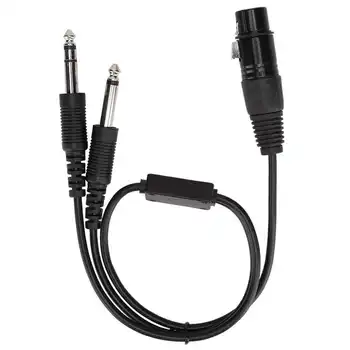 

Aviation Headphone Plug Cable for Airbus Headset 5 Pin XLR to Dual GA Adapter Double Plug Aircraft Plug Aircraft Conversion Line