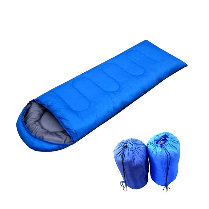 Camping Sleeping Bag Breathable Outdoor Travel Rectangular Sleep Sack 210x75x30cm 4 Season Warm Cold Envelope+ Backpacking