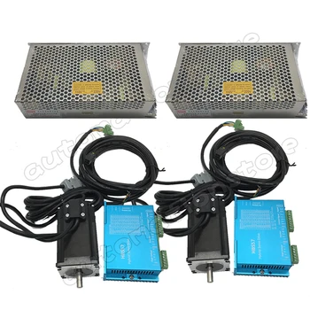 

2 Pcs Nema23 57MM 3Nm 430Oz-in DSP Closed Loop Stepper Motor Driver Encoder Hybird Easy Servo Stepper Motor & 200W Power Supply