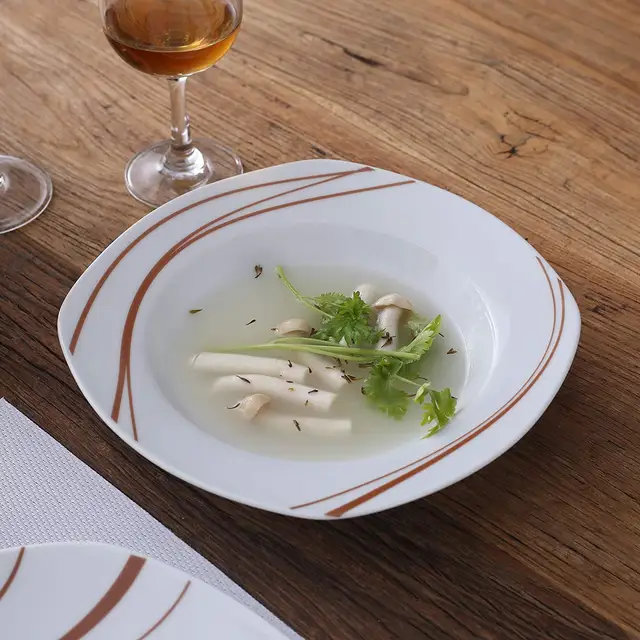 Veweet Bonnie 60 Darabos Porcelán Asztali Vacsora Tányérkészlet Desszert Tányér Leves Lemez Kupa És Csészealj - Image 3