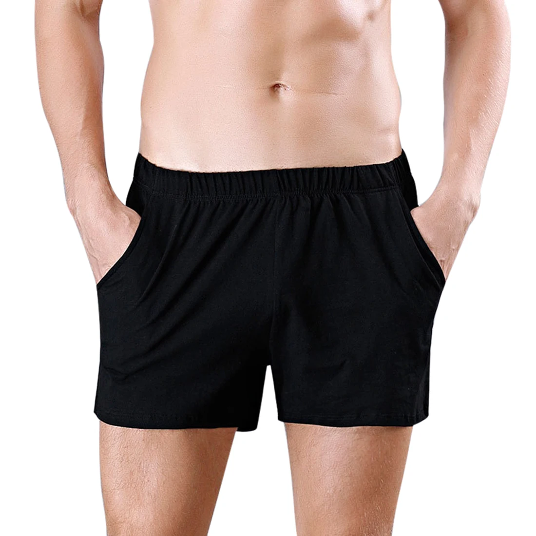 black1 Laamei мужские летние новые свободные шорты модные удобные хлопковые мужские шорты-боксеры Дышащие Короткие спортивные штаны мужские повседневные шорты - Цвет: black1