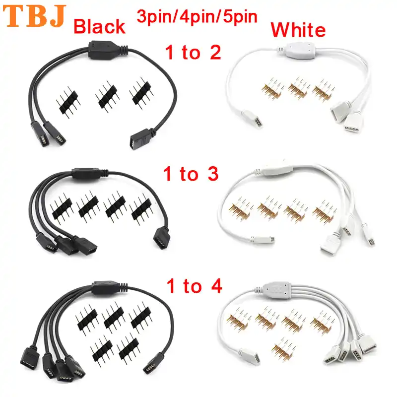 3 контактный 4 5 Pin RGB светодиодный удлинитель соединительный кабель с разъемом