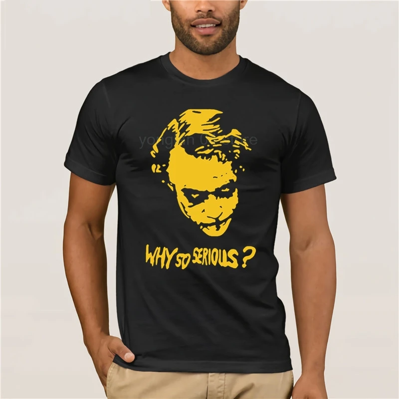 

El caballero oscuro Joker Why So Serious impreso hombres camiseta 2019 algod n camiseta camisetas