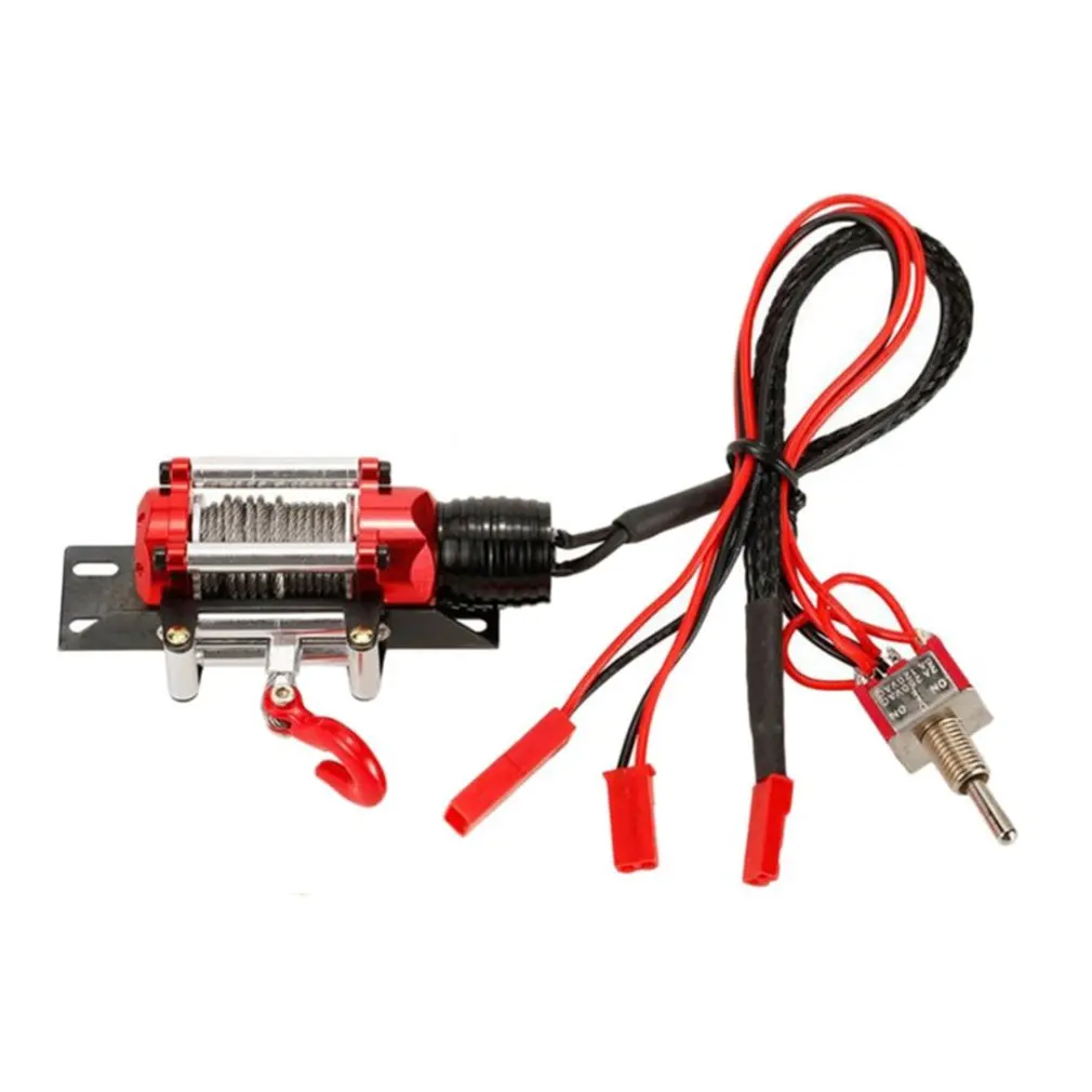 

Winch Simulation Electric Metal Automatic Metal Steel Winch System Accessories For 1/10 RC Crawler D90 Axial SCX10
