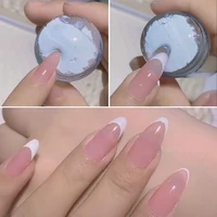 Silicone Nail Stamper French Nail Tips Double Head Transparent Jelly Stencil Template Seal Stamper Scraper For Fast Nails Tip
