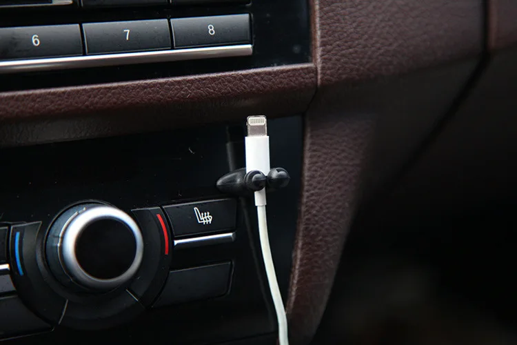 8 шт. мини клейкая Автомобильная зарядная линия зажим для наушников/USB кабель автомобильный зажим автомобильные аксессуары для интерьера