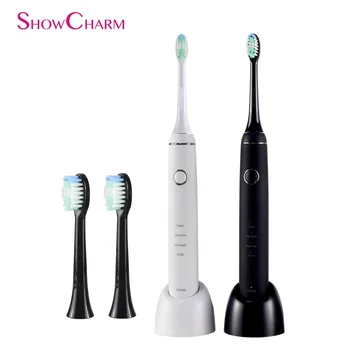 

ShowCharm Electric Toothbrush 4 Working Model Ultrasonic Sonic tooth brush Powerful IPX7 Waterproof Teeth Brushes With 2 heads