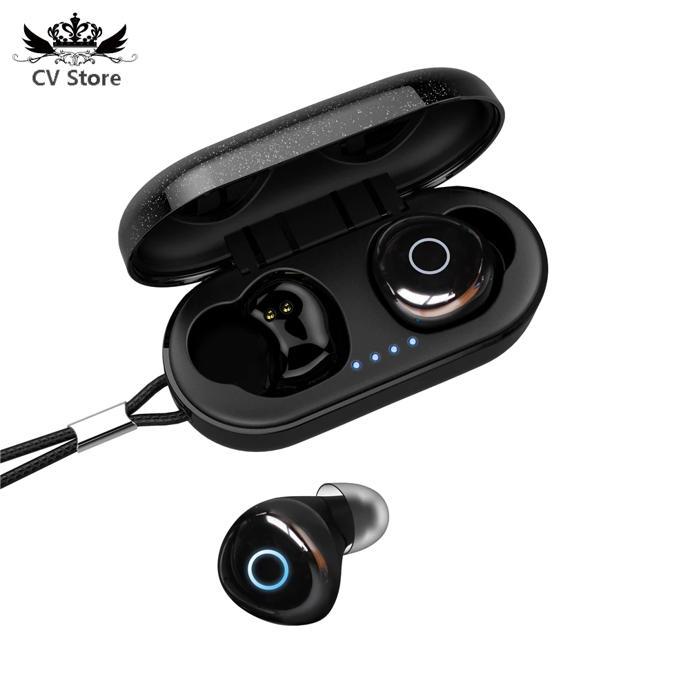 Q65 наушники вкладыши TWS Bluetooth со светодиодными огнями V5.0 сенсорное управление IPX7