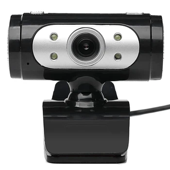

720P PC Webcam Camera Video with Mic 4 LED for Skype Desktops Teaching