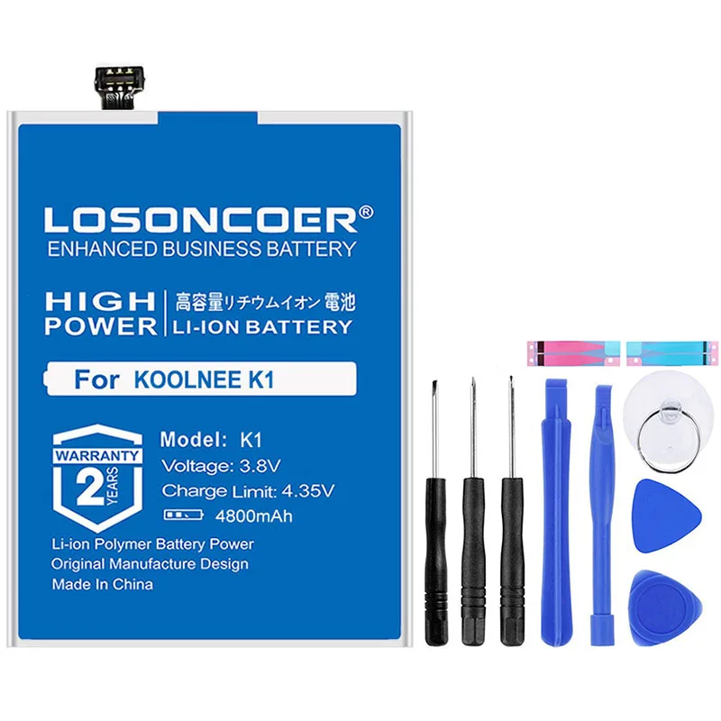 LOSONCOER K1 4800mAh сменные батареи для KOOLNEE K1 аккумулятор для смартфона хорошего качества