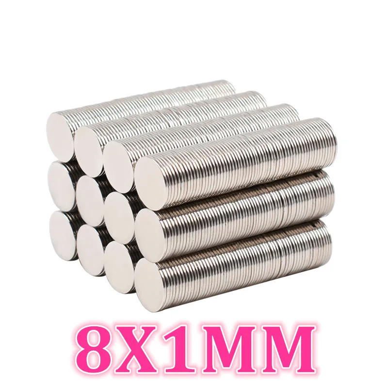 US $15.73 N35 Small Mini Round Neodymium Magnet Disc 8X1 8X2 8X3 8X4 8X5 8X8 8MM Tiny Disc NdFeB Rare Earth Magnet Small Rounds