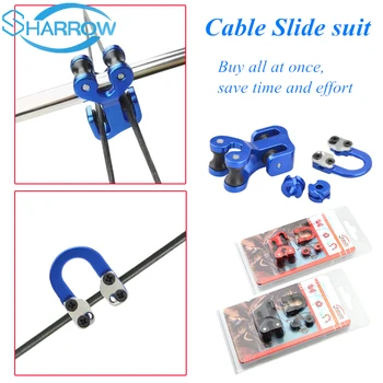 

1Set Archery 1/8" 3/16" Peep Sight D loop Cable Slide String Separator Protector Compound Bow Archery Shooting Accessories