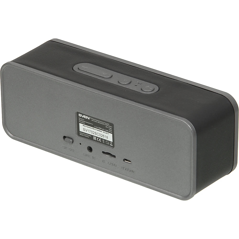 Колонка порт. Sven PS-170BL черный 10W 2.0 BT/3.5Jack 10м 2000mAh