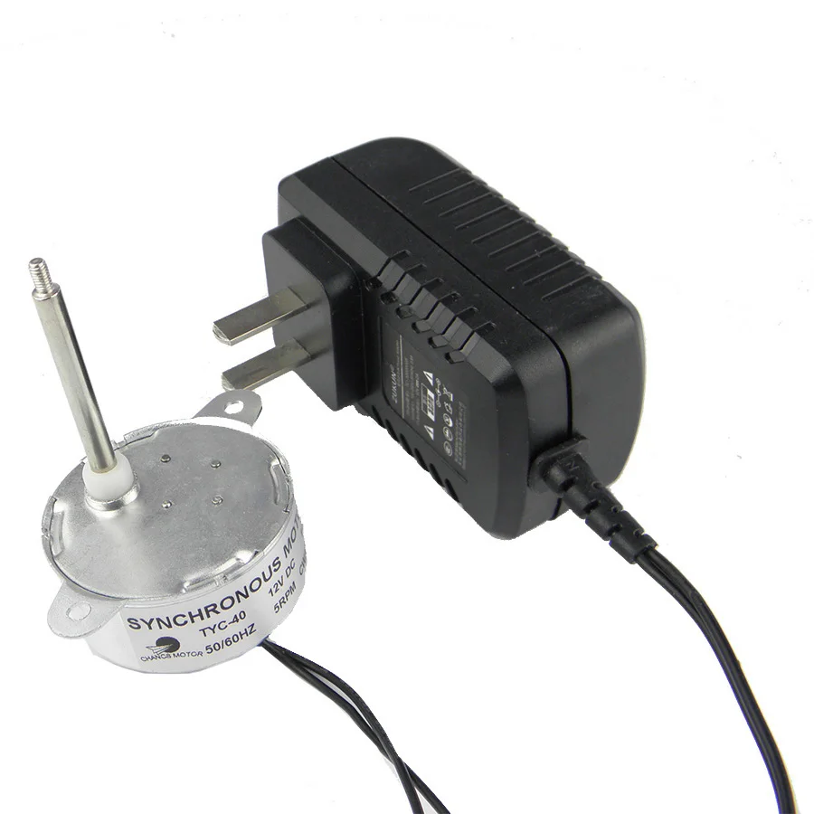 

Group of AC Input 100V-220V Output DC12V Power Source TYC40 DC 12V 5RPM Synchronous Motor For Christmas Trees