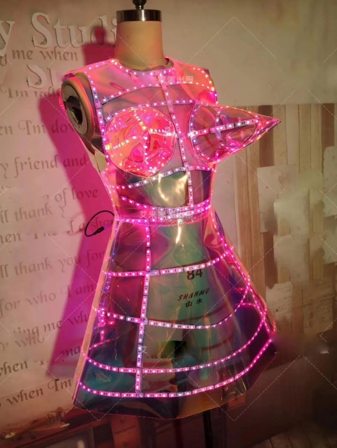 Remote control LED light up dance costume LED costumes magic