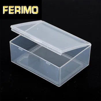 

50pcs Top selling Transparent Box Plastic Storage Box Square Multipurpose Display Case Clear Jewelry Boxes Small Box 22 sizes