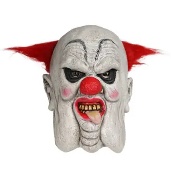 

Halloween Horror Clown Mask Masquerade Halloween Party Latex Scarlet Round Nose Clown Mask Adult Escape Dress Up Party Mask