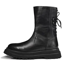 Erkek Ayakkabi/ зимние мужские ботинки с ремешком сзади на толстой подошве; теплые плюшевые ботинки; chaussure homme Botte 13#25/15D50