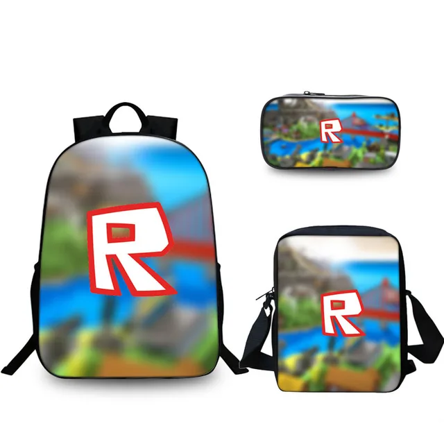 3 Pcs Set Game Backpack Roblox Boy Kid Bags School Pencil Case Students Students Best Gifts For Children School Bags Mochila Backpacks Aliexpress - forudesigns famous game roblox backpacks students boys