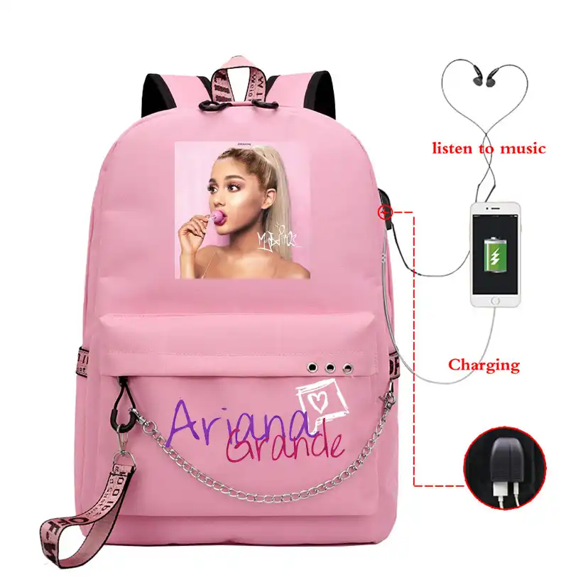 Bookbag Mochila Feminina Ariana Grande Backpack Usb Charging School Bags Teenage Girls Laptop Back Pack Women Travel Bagpack Backpacks Aliexpress