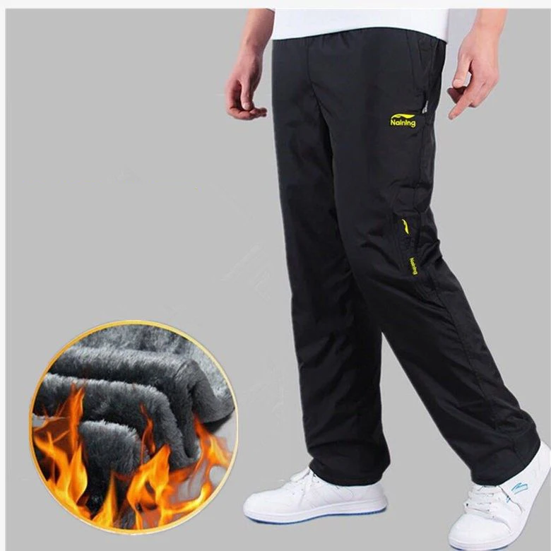Men's Sweatpant Trousers Autumn Winter Plus Velvet Warm Pants Quick-drying Loose Straight Summer Wear-resistant Waterproof Pant Men's Sweatpant Trousers Autumn Winter Plus Velvet Warm Pants Quick-drying Loose Straight Summer Wear-resistant Waterproof Pant