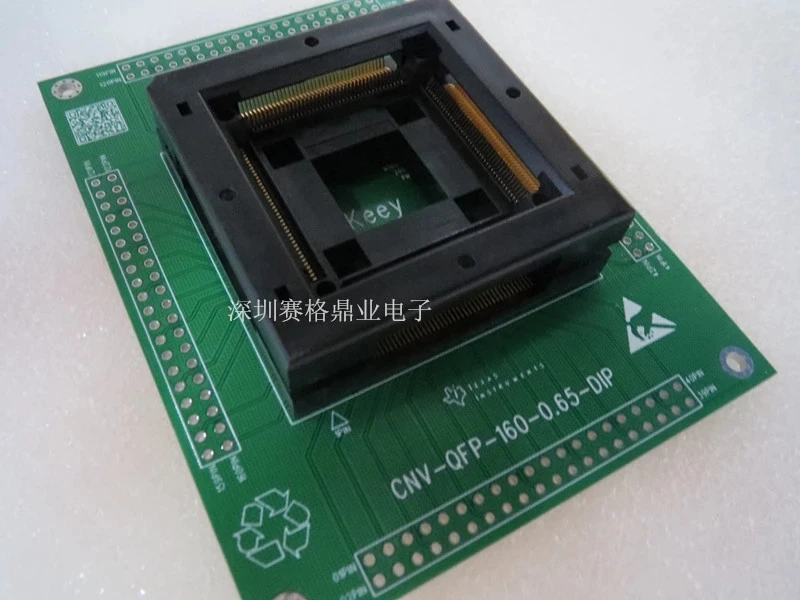 US $195.30 Original TI IC Test Seat CQFP160 TQFP160 Burning Programm QFP160DIP160 Socket Adapte 065MM