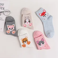 20pair/lot Autumn/Winter new socks women's animal Pattern cotton Crew comfortable breathable adult socks christmas socks