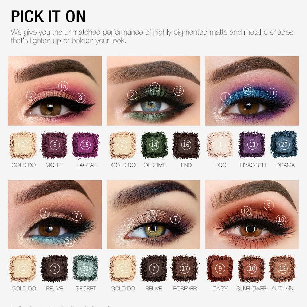 O.TWO.O Darling Eyeshadow Palletes Shadows Glitter Shimmer Makeup Eye Shadow Palette 21 Colors Ultra Fine Powder Pigmented O.TWO.O Darling Eyeshadow Palletes Shadows Glitter Shimmer Makeup Eye Shadow Palette 21 Colors Ultra Fine Powder Pigmented