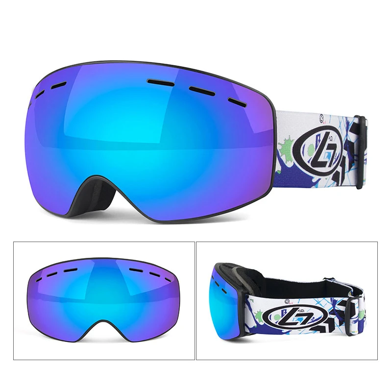 Boys Girls Skiing Glasses Double Layer UV Protection Kids Skating Goggles Anti-fog Children Ski Snowboard Glasses Eyewear