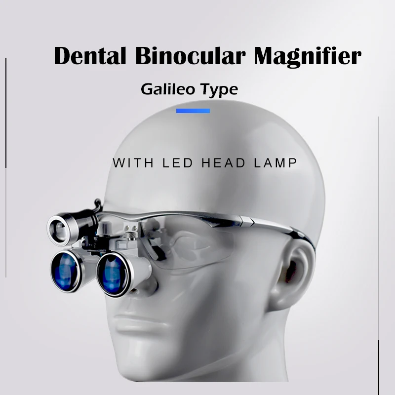 D  Loupes  Magnifying Glasses Dental and Surgical Head light Packed Aluminium Box Set Medical Tools Dentist Lightings Dentistry