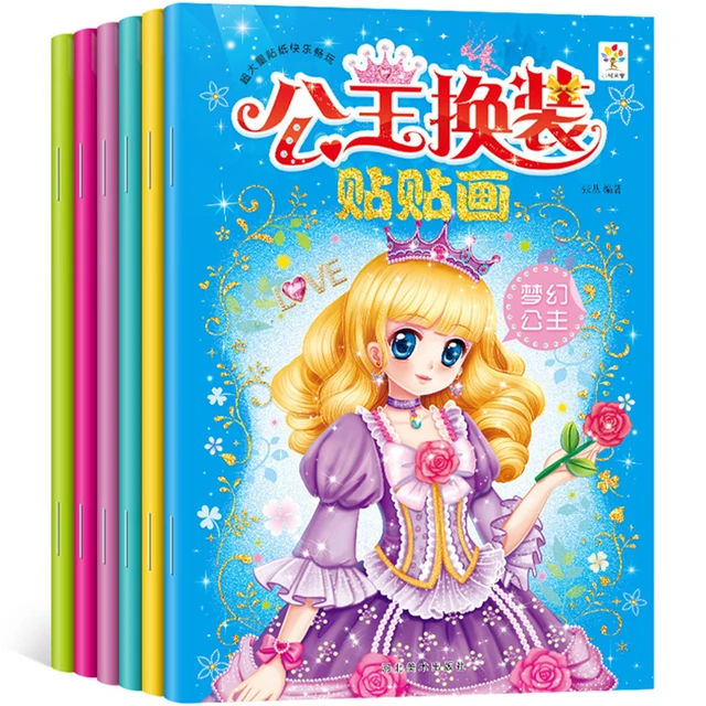 Livre d'autocollants intelligents pour enfants, série Princess fur sup,  autocollants amusants pour enfants, livre de jeu, mode, 6 pièces -  AliExpress