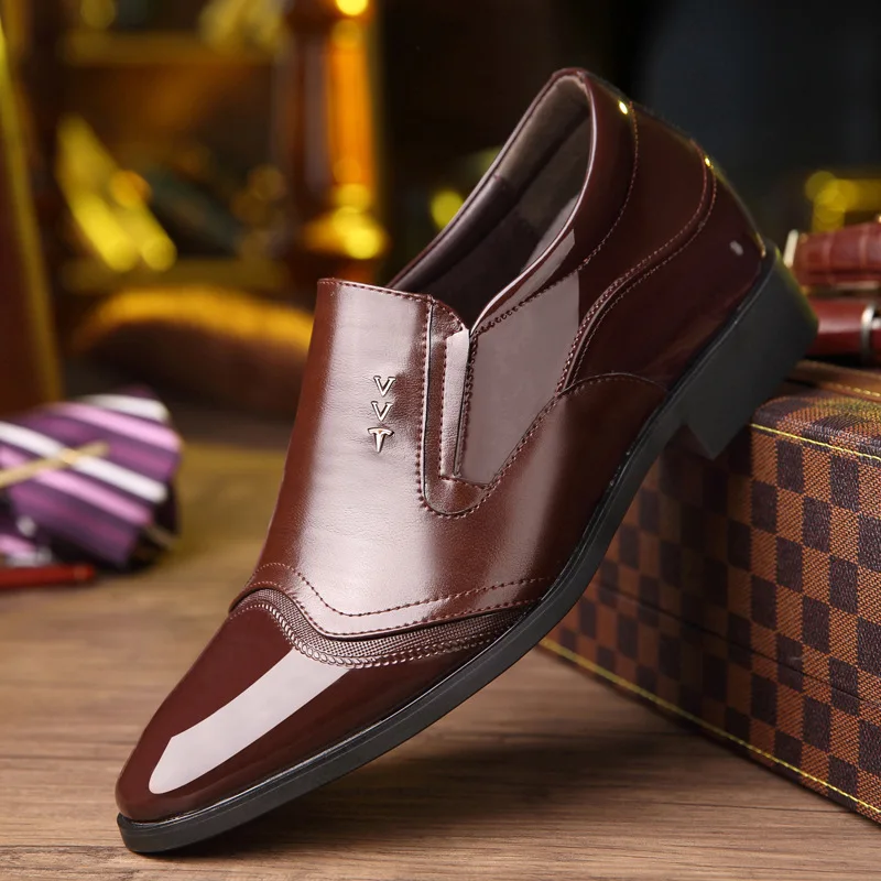 

Men Hidden Elevator Leather Shoes England Business Formal Wear MEN'S SHOES Pointed-Toe nan dan xie