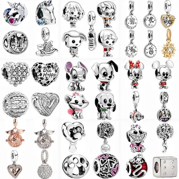 

2020 Harry Love Mom Pluto Lilo & Stitch Beads Charms Fit original Pandora Bracelet DIY Mickey Minnie Women jewelry Accessories